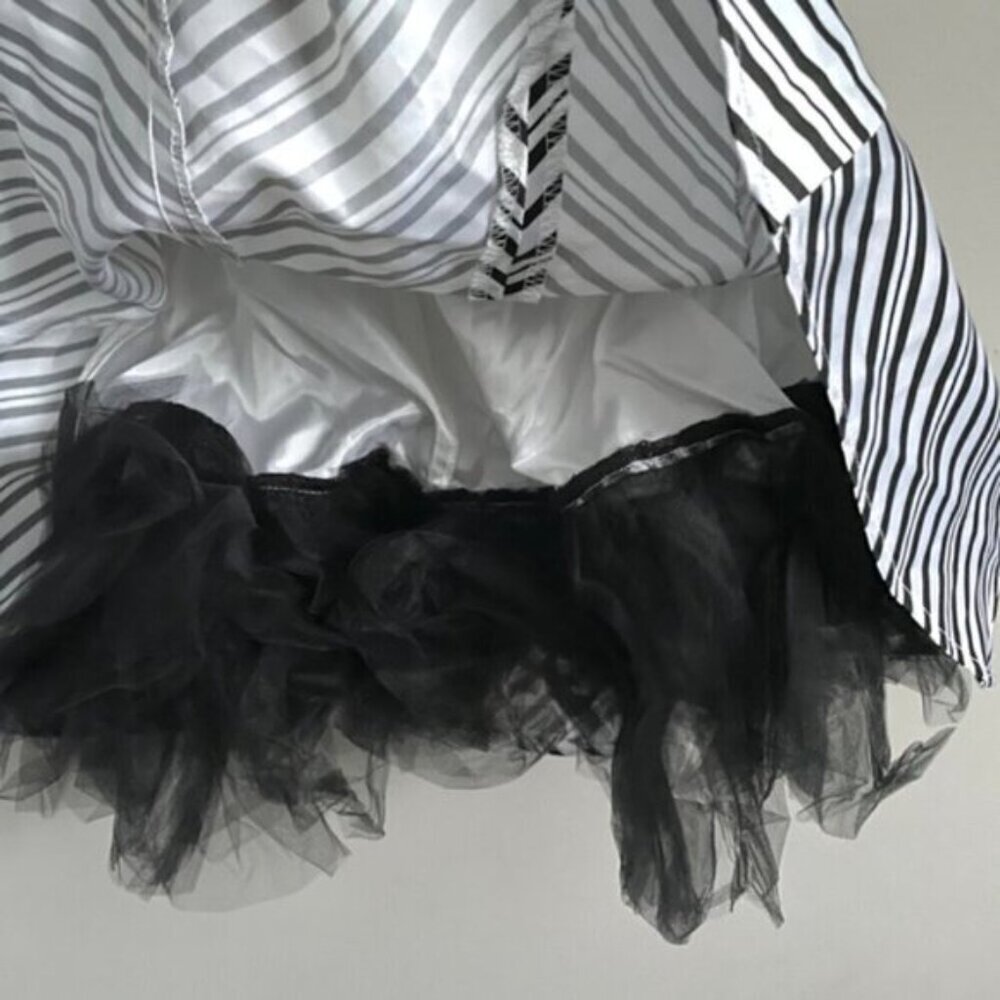 Vintage Jessica McClintock for Gunne Sax Chevron Strapless Mini Dress - 1 🇺🇸 - Picture 4 of 11